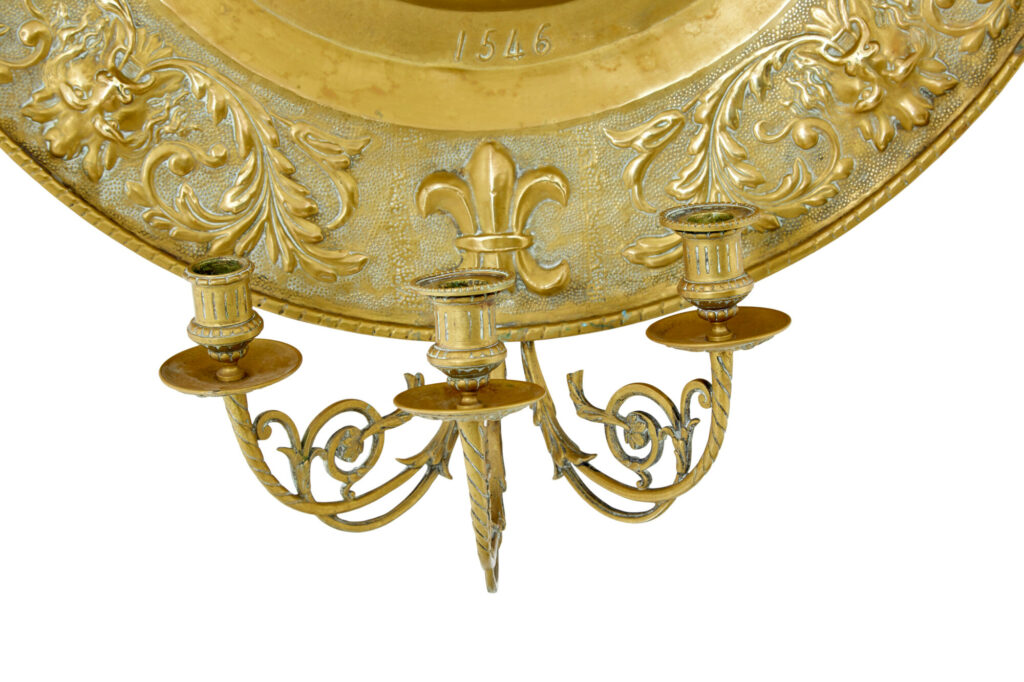 Pair of 19th Century French Brass Sconces — image 3