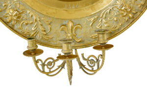 Pair of 19th Century French Brass Sconces — thumbnail 3