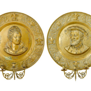 PAIR OF 19TH CENTURY FRENCH BRASS SCONCES