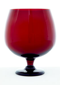 20th Century Red Art Glass Vase by Monica Bratt — thumbnail 1