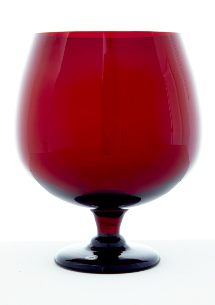 20th Century Red Art Glass Vase by Monica Bratt