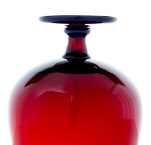 20th Century Red Art Glass Vase by Monica Bratt — thumbnail 4