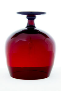 20th Century Red Art Glass Vase by Monica Bratt — thumbnail 3