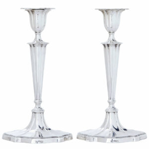 PAIR OF EARLY 20TH CENTURY STERLING SILVER CANDLESTICKS