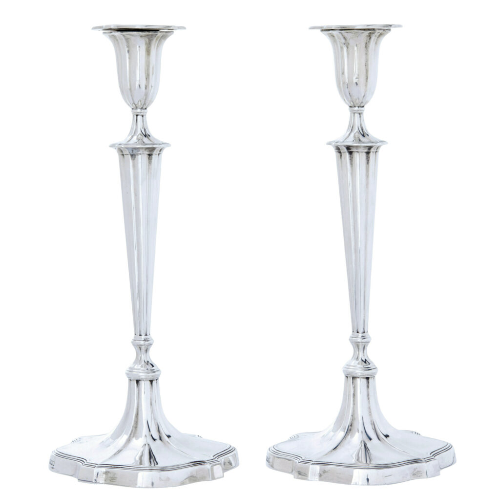 Pair of Early 20th Century Sterling Silver Candlesticks — image 8