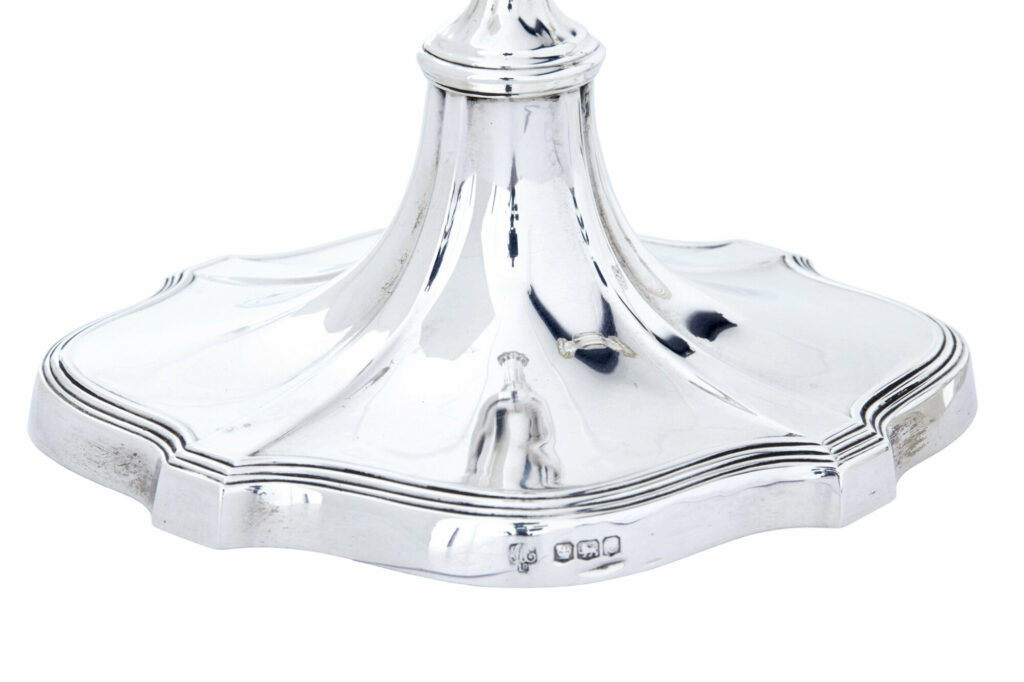 Pair of Early 20th Century Sterling Silver Candlesticks — image 7