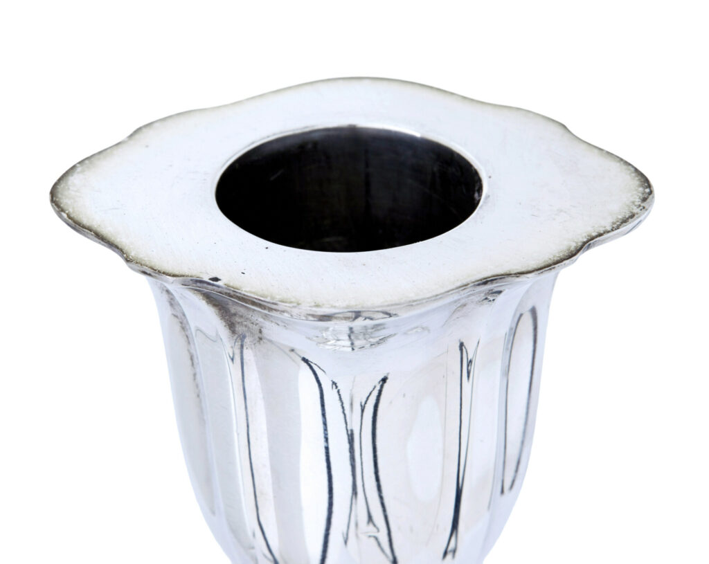 Pair of Early 20th Century Sterling Silver Candlesticks — image 3