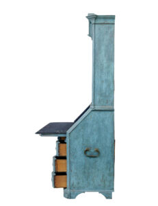 Late 18th Century Swedish Oak Painted Bureau Bookcase — thumbnail 9