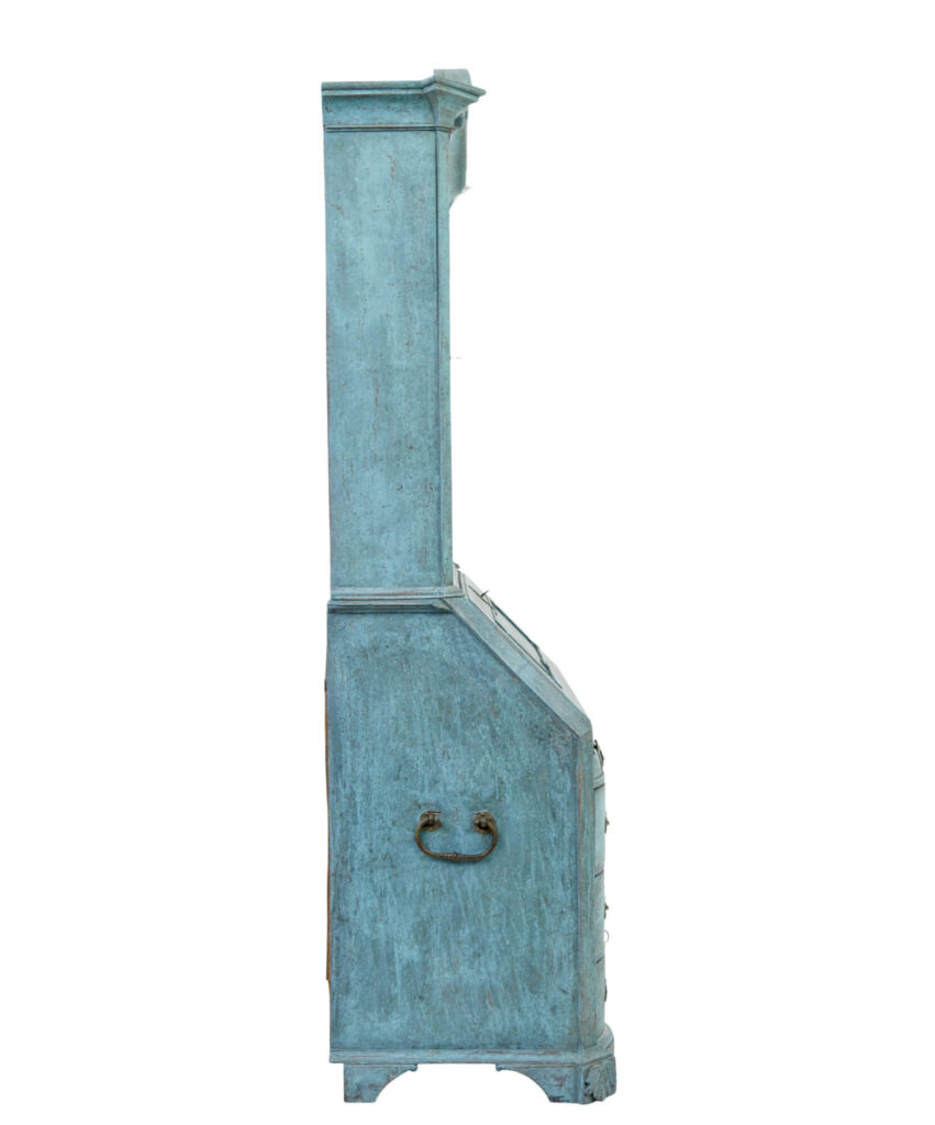 Late 18th Century Swedish Oak Painted Bureau Bookcase — image 7