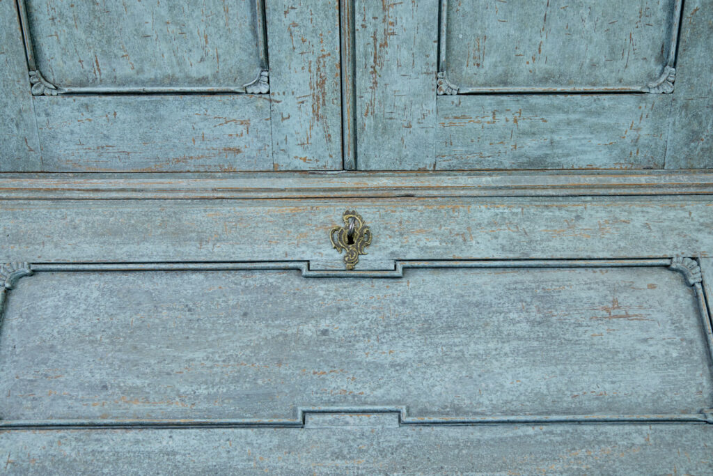 Late 18th Century Swedish Oak Painted Bureau Bookcase — image 6