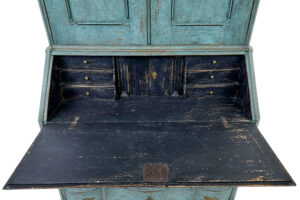 Late 18th Century Swedish Oak Painted Bureau Bookcase — thumbnail 5