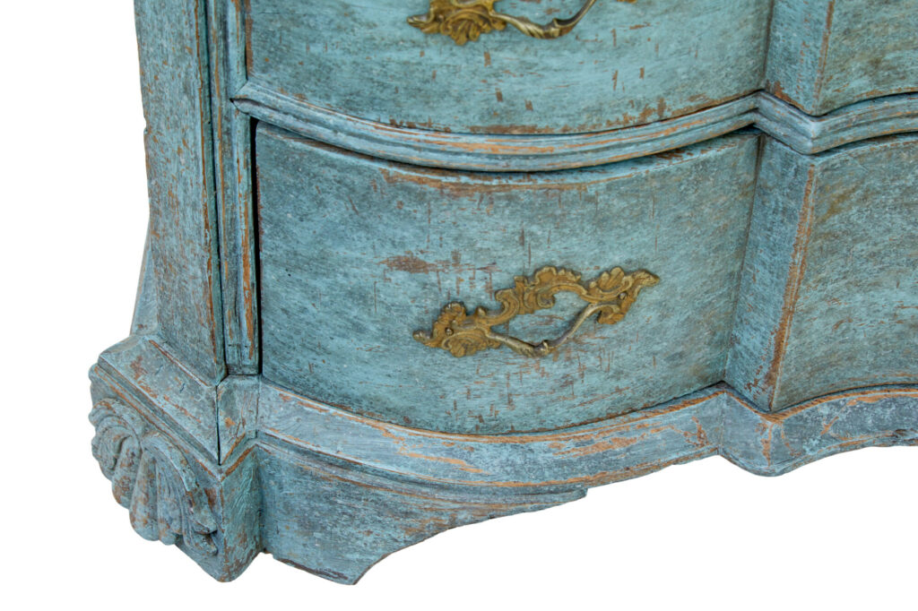 Late 18th Century Swedish Oak Painted Bureau Bookcase — image 3
