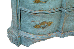 Late 18th Century Swedish Oak Painted Bureau Bookcase — thumbnail 3