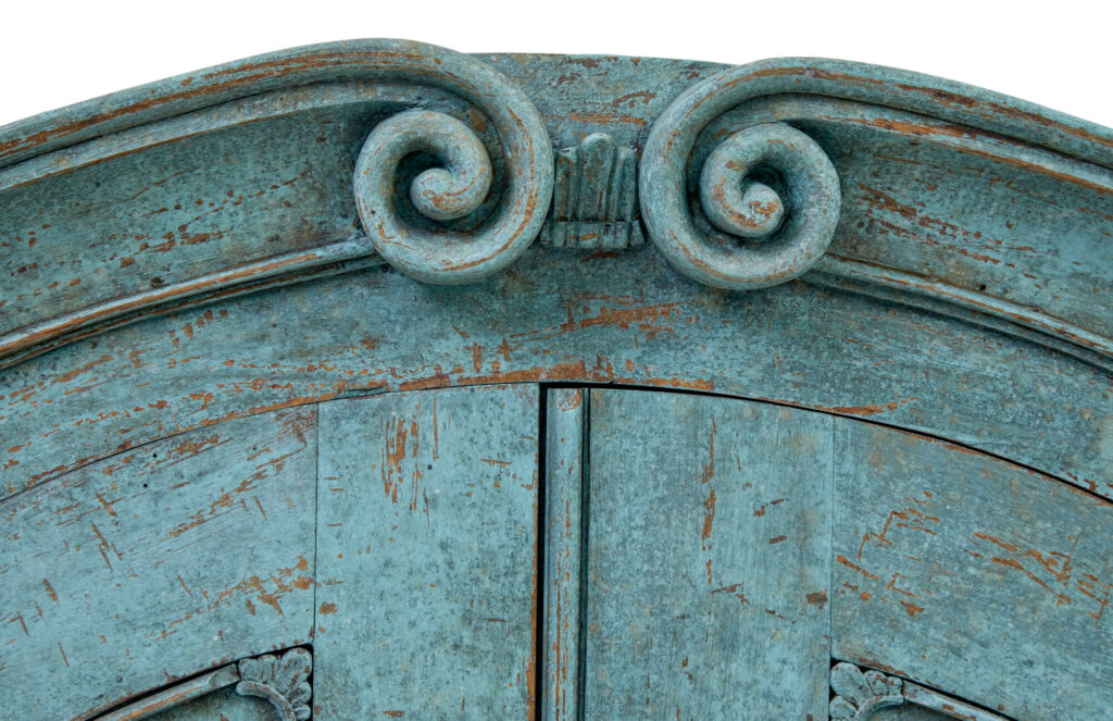 Late 18th Century Swedish Oak Painted Bureau Bookcase — image 2