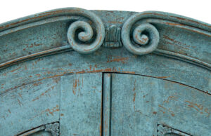 Late 18th Century Swedish Oak Painted Bureau Bookcase — thumbnail 2