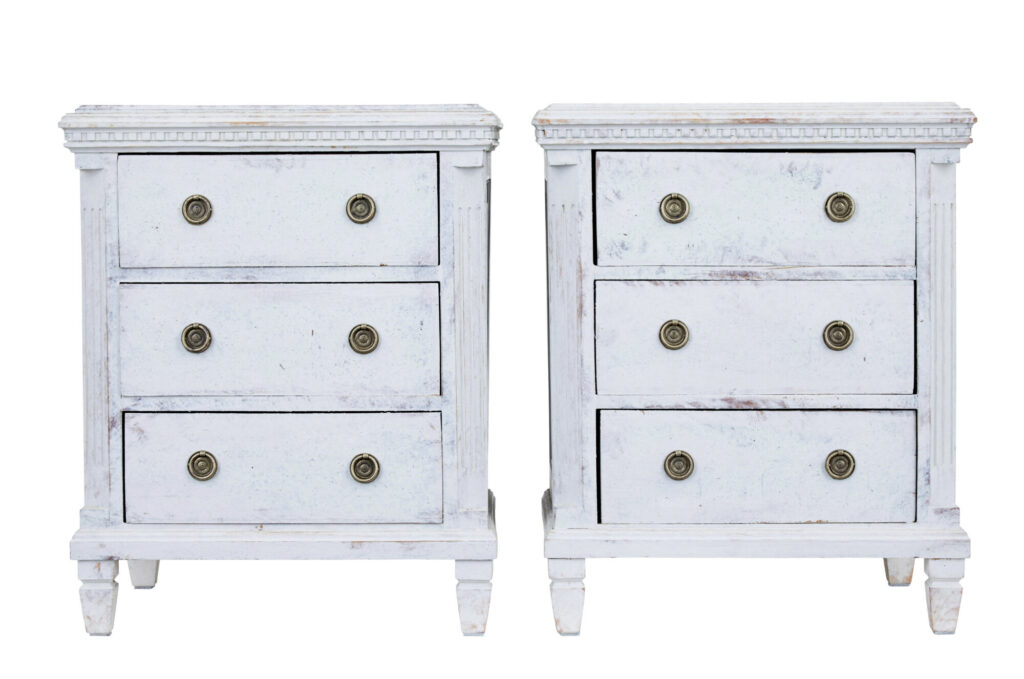 Small Pair of 19th Century Painted Commodes
