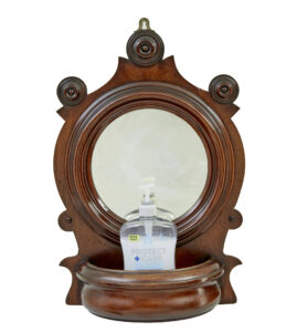 19th Century Carved Mahogany Toilet Mirror — thumbnail 2