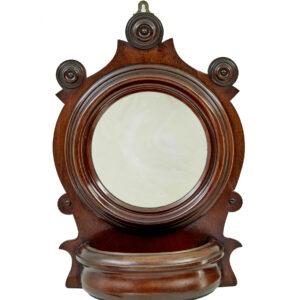 19TH CENTURY CARVED MAHOGANY TOILET MIRROR