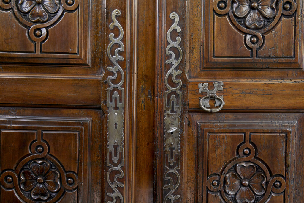 18th Century French Carved Walnut Cupboard — image 4