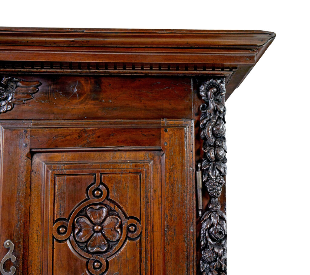 18th Century French Carved Walnut Cupboard — image 2