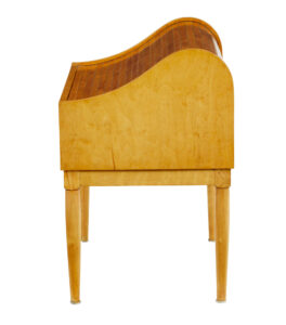 Mid 20th Century Birch Tambour Sewing Box on Stand — thumbnail 6
