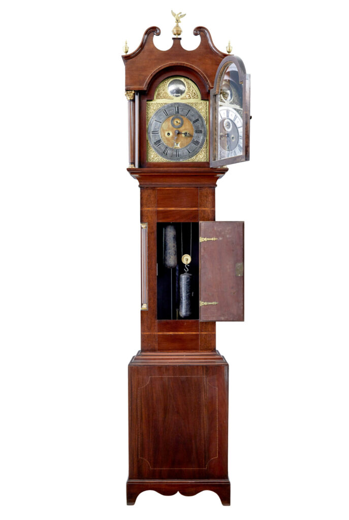 18th Century Inlaid Mahogany Long Case Clock by William Underwood — image 9