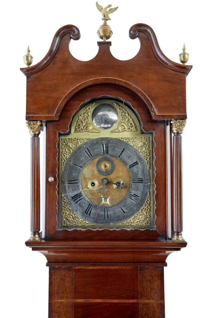 18th Century Inlaid Mahogany Long Case Clock by William Underwood — image 4