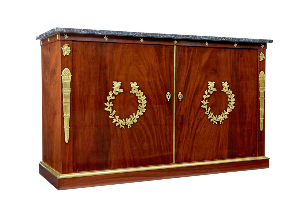 19TH CENTURY FRENCH EMPIRE MAHOGANY SIDEBOARD