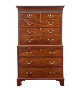 Early 19th Century Channel Island Mahogany Chest on Chest — thumbnail 6