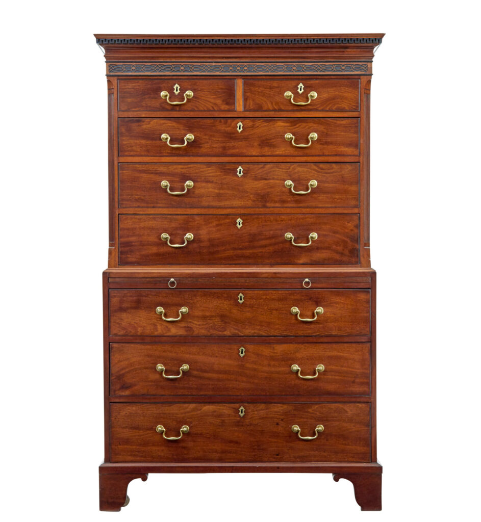 Early 19th Century Channel Island Mahogany Chest on Chest — image 6