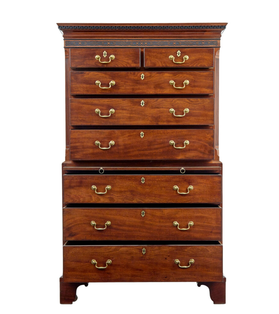 Early 19th Century Channel Island Mahogany Chest on Chest — image 5