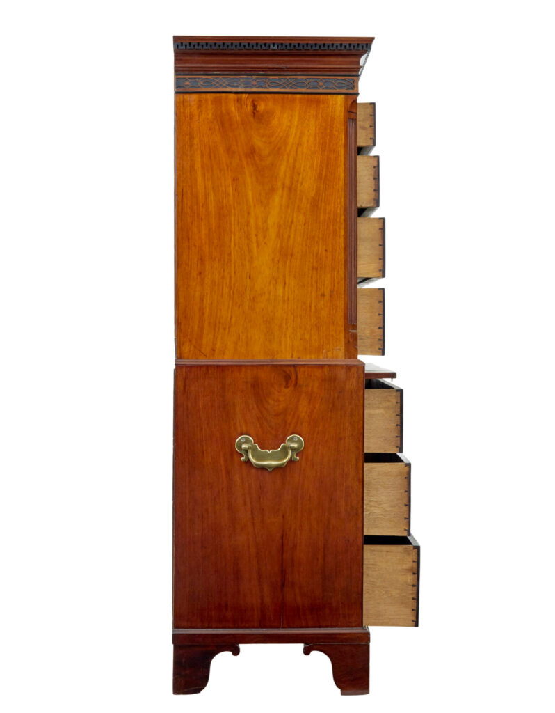 Early 19th Century Channel Island Mahogany Chest on Chest — image 4