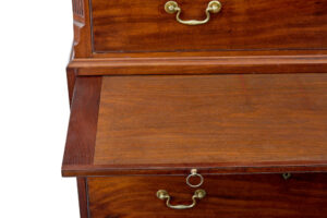 Early 19th Century Channel Island Mahogany Chest on Chest — thumbnail 8