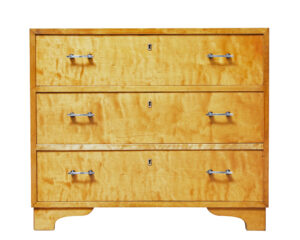 Mid 20th Century Swedish Birch Chest of Drawers — thumbnail 2