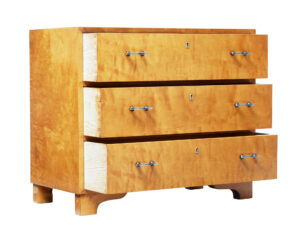 Mid 20th Century Swedish Birch Chest of Drawers — thumbnail 8