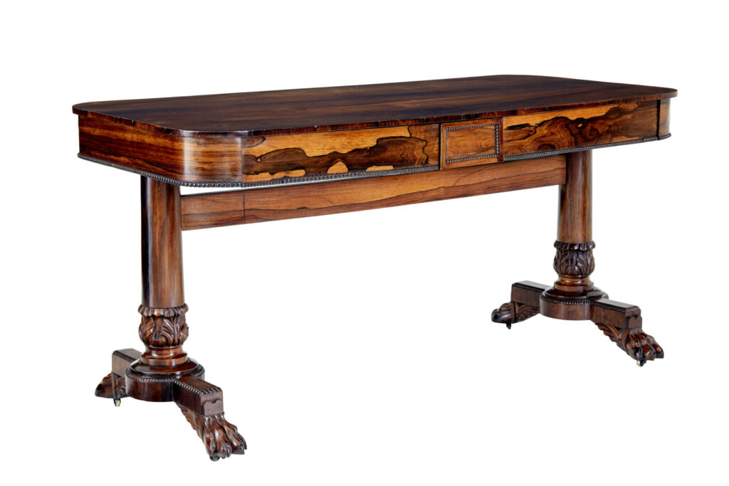 EARLY 19TH CENTURY REGENCY LIBRARY TABLE