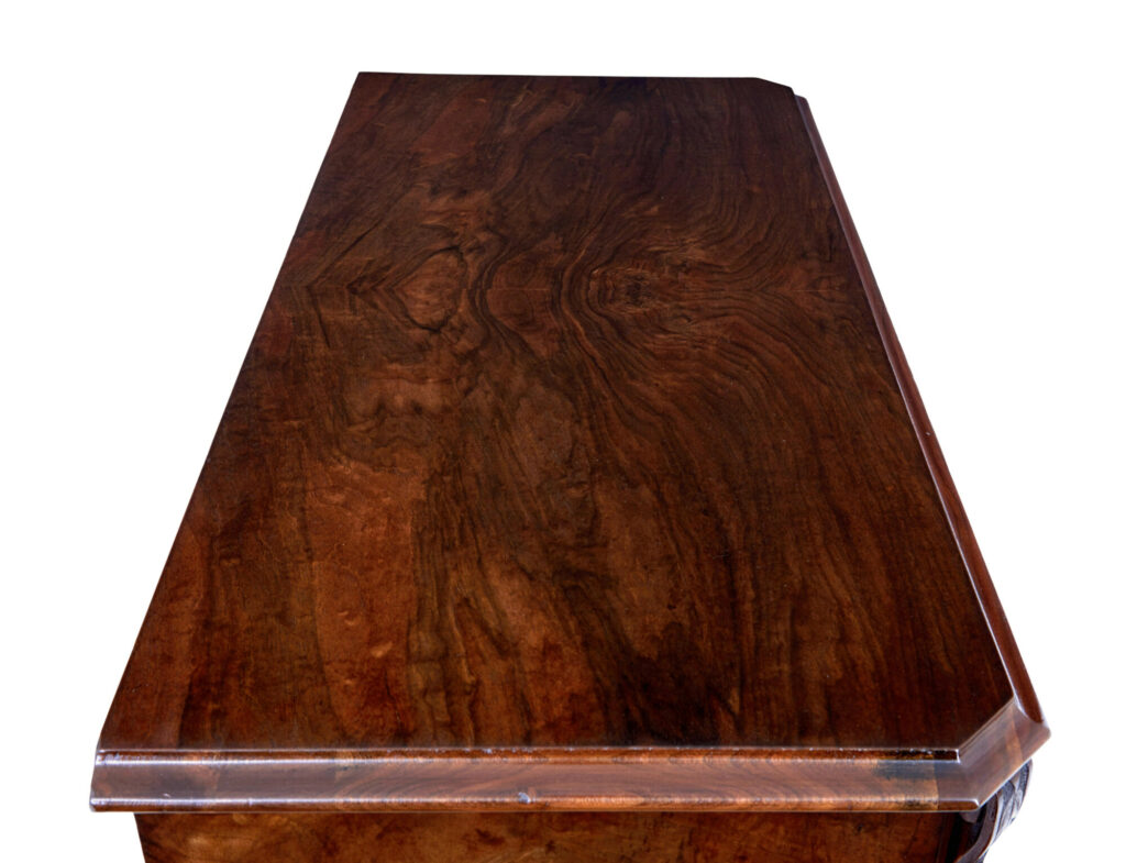 19th Century Burr Walnut Tall Chest of Drawers — image 8