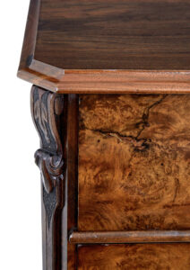 19th Century Burr Walnut Tall Chest of Drawers — thumbnail 7