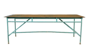 Large 1920's Painted Industrial Steel Table — thumbnail 8