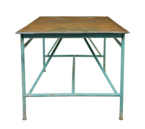 Large 1920's Painted Industrial Steel Table — thumbnail 7