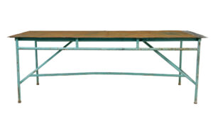 Large 1920's Painted Industrial Steel Table — thumbnail 6