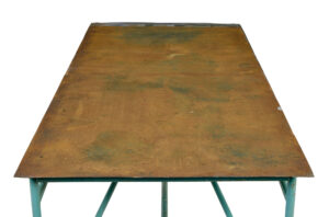 Large 1920's Painted Industrial Steel Table — thumbnail 4