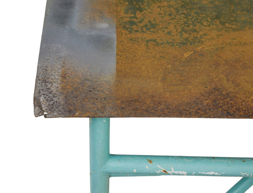 Large 1920's Painted Industrial Steel Table — image 2