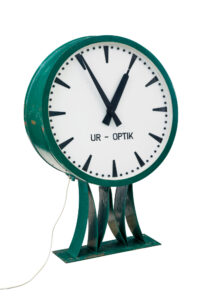 MID CENTURY WESTERSTRANDS SWEDISH INDUSTRIAL STATION CLOCK