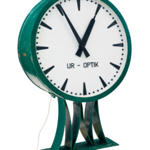 MID CENTURY WESTERSTRANDS SWEDISH INDUSTRIAL STATION CLOCK
