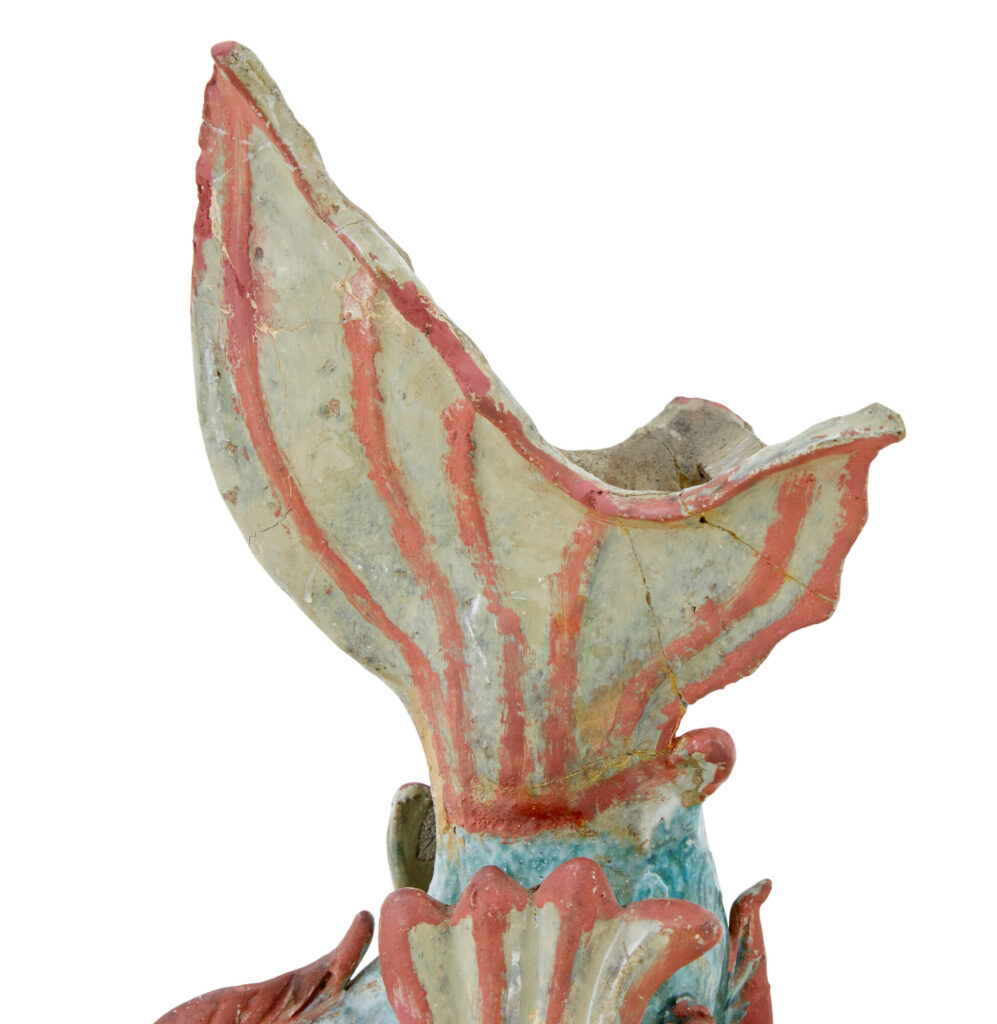 Pair of 19th Century Japanese Ceramic Shachikoko Roof Ornaments — image 3