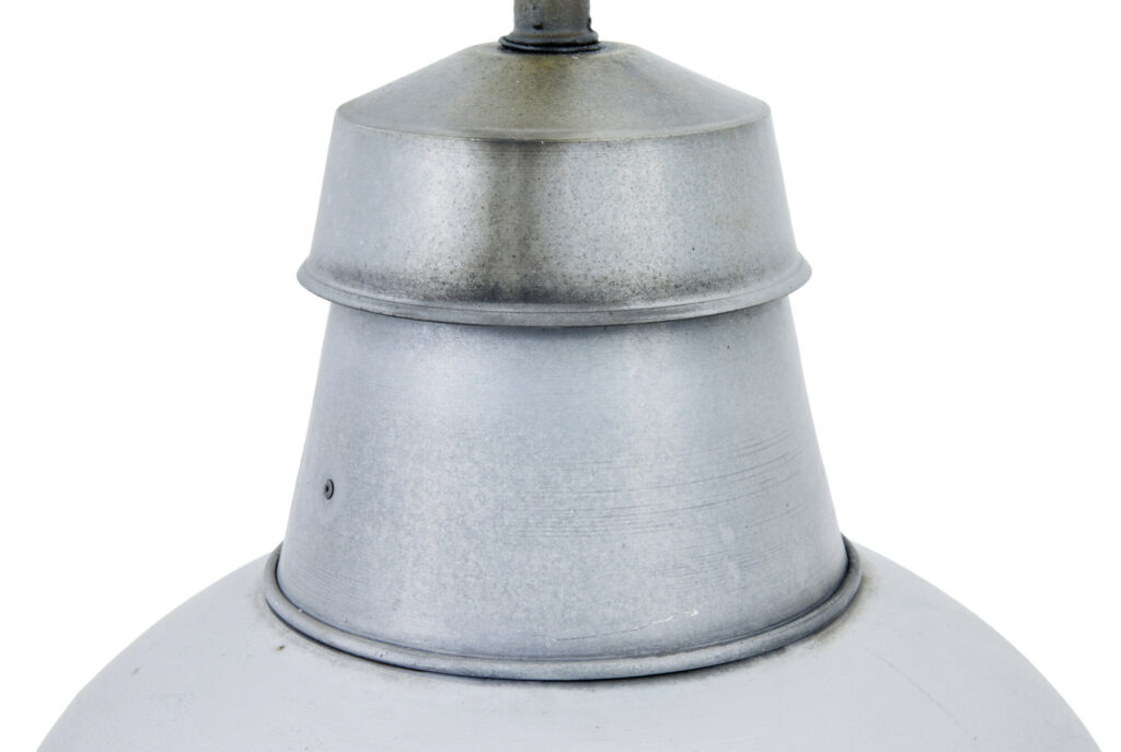 Pair of 1920’s Industrial Metal Hanging Ceiling Lights — image 5
