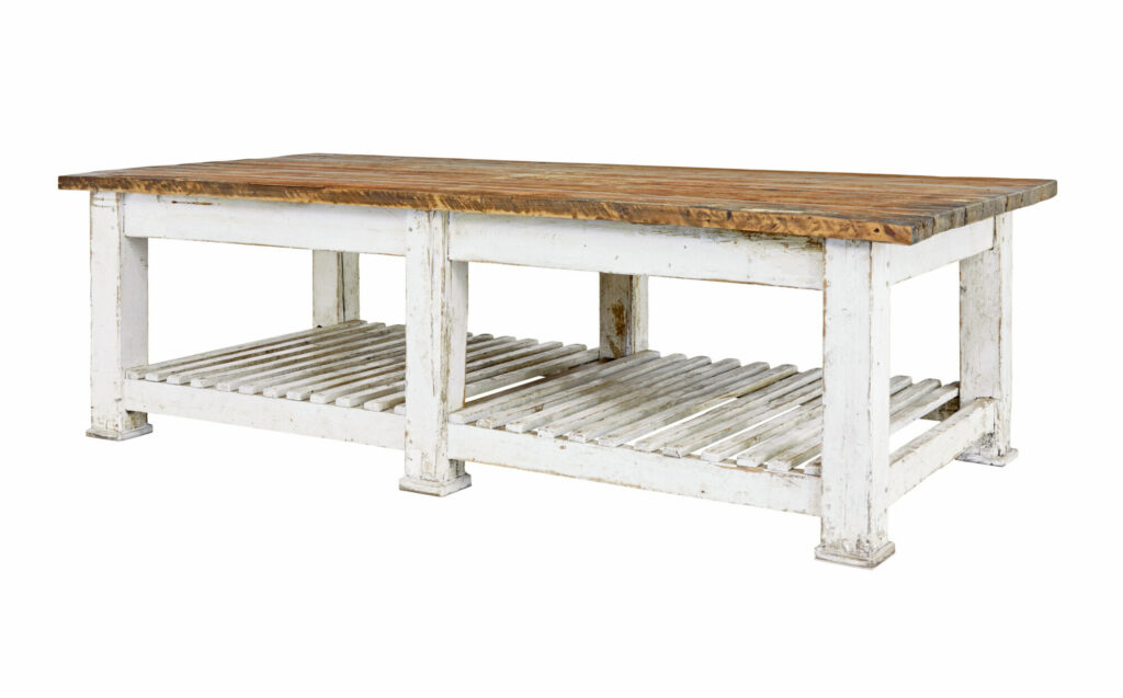 Large 19th Century Solid Pine Work Table
