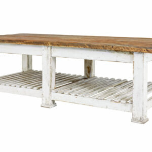 LARGE 19TH CENTURY SOLID PINE WORK TABLE