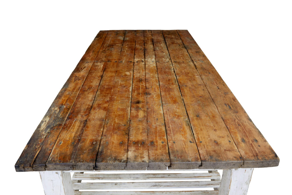 Large 19th Century Solid Pine Work Table — image 6